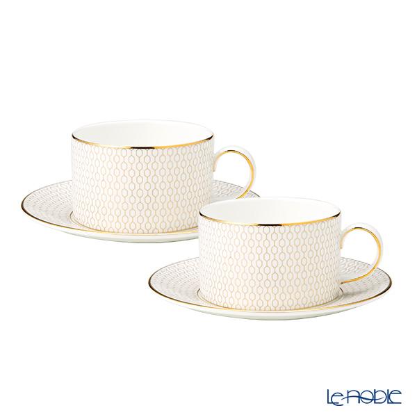 並行輸入品 ウェッジウッド(Wedgwood) ジオ ゴールド ティーカップ＆ソーサー 250ml ペア カップアンドソーサー