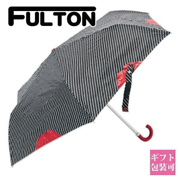 FULTON（フルトン） 傘 折り畳み傘 リップ柄 正規品 PINSTRIPE LIP