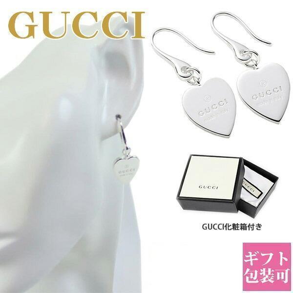 グッチ ピアス GUCCI レディース ハートプレート 正規品 TRADEMARK 