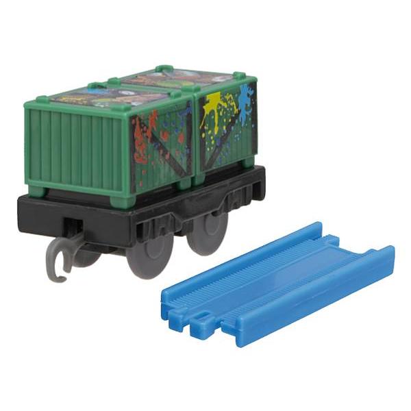 虹色貨車【ゴミ貨車】+直線レール】カプセルプラレール 虹色貨車【ゴミ貨車】+直線レール】カプセルプラレール