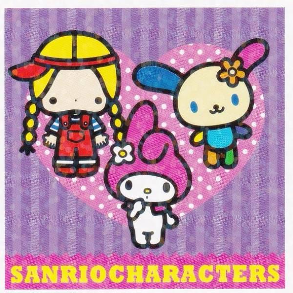 プレミア厶 マスコット おまけ シール まとめ キティ マイメロ ウサハナ 他 No.25 パティ＆マイメロ＆ウサハナ】 サンリオキャラクターズ シール