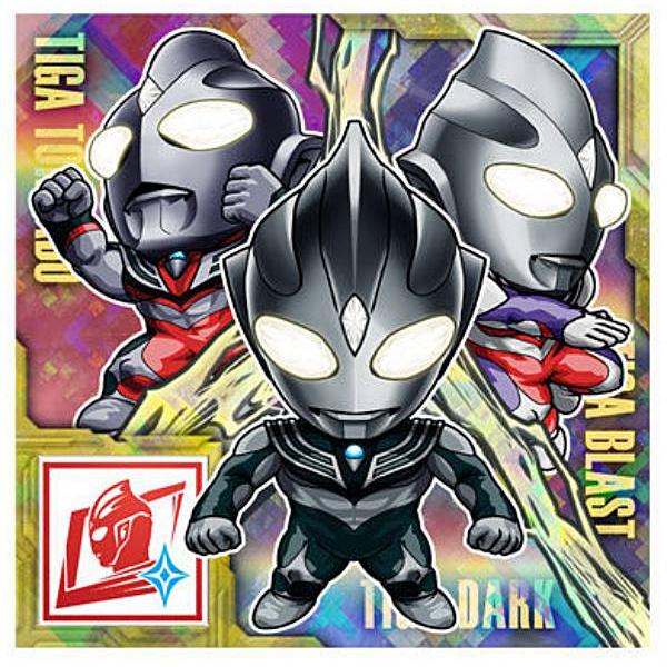 【VII-No.24 ティガダーク＆ティガトルネード＆ティガブラスト (SR スーパーレア)】ウルトラマンシールウエハース 〜60th Anniversary〜