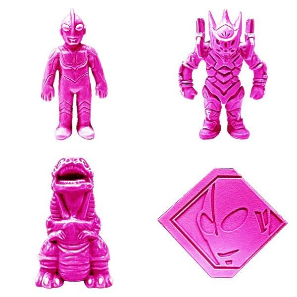 ピンク色] Aセット (ウルトラマン、エヴァンゲリオン改8号機γ、ゴジラ