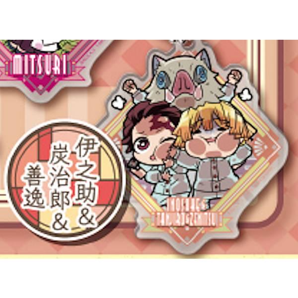 新品★鬼滅の刃【炭治郎＆善逸＆伊之助】ぴた！でふぉめ★アクリルキーホルダー ぴた！でふぉめ 鬼滅の刃 アクリルキーホルダーぷらす 炭治郎
