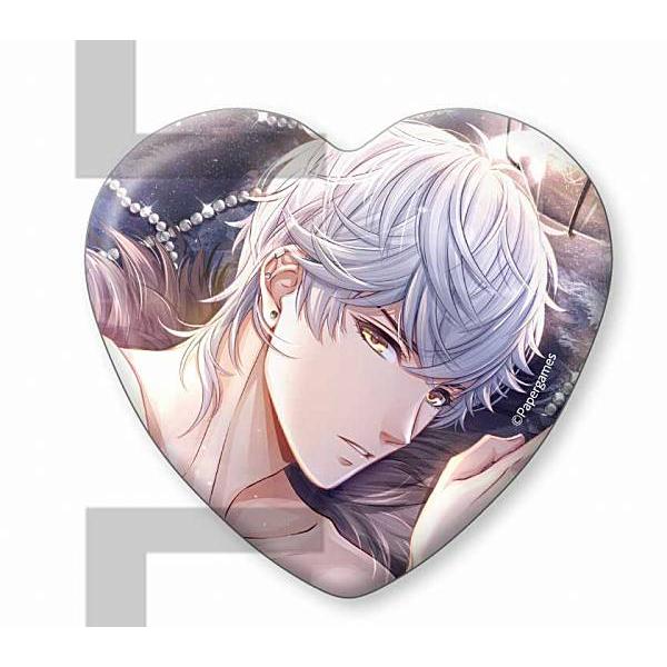 キラ(銀髪)】 恋とプロデューサー -EVOL×LOVE- ハート型缶バッジ