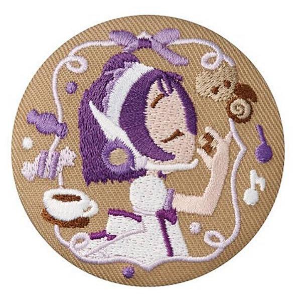 12.瀬川おんぷ（パティシエ服）】おジャ魔女どれみ 刺繍缶バッジ