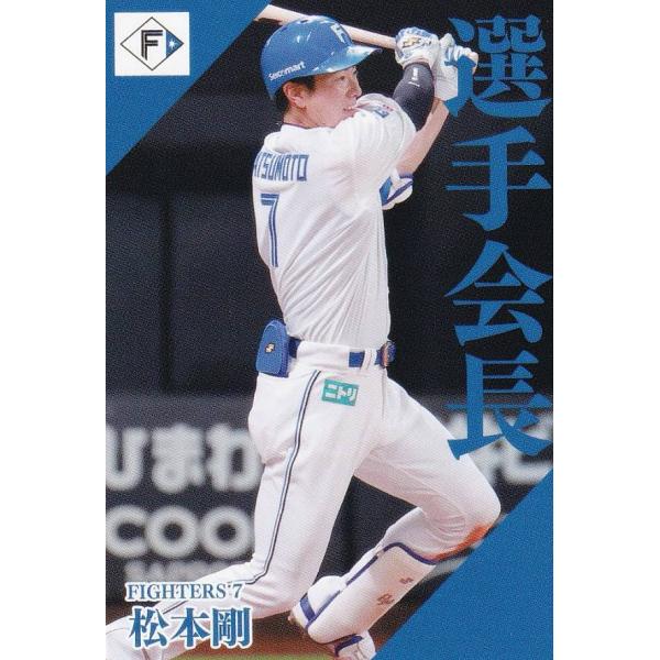 プロ野球チップス2024 第2弾 PL-12 松本 剛 (日本ハム/選手会長カード