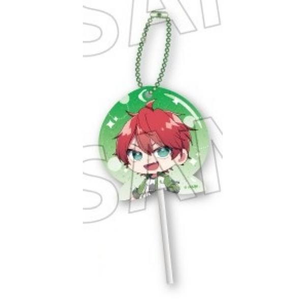 じゃぱぱ】カラフルピーチ キャンディー型アクリルキーホルダー