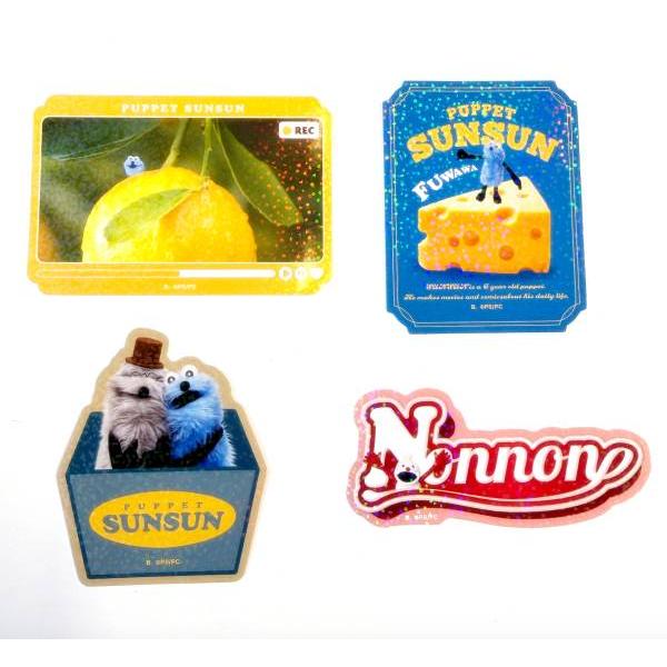 H】 パペットスンスン キラキラ ダイカットステッカーセット : トレカ