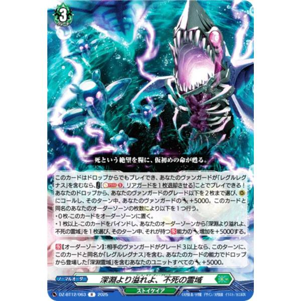 ヴァンガード DZ-BT12/063 深淵より溢れよ、不死の霊域 (R レア