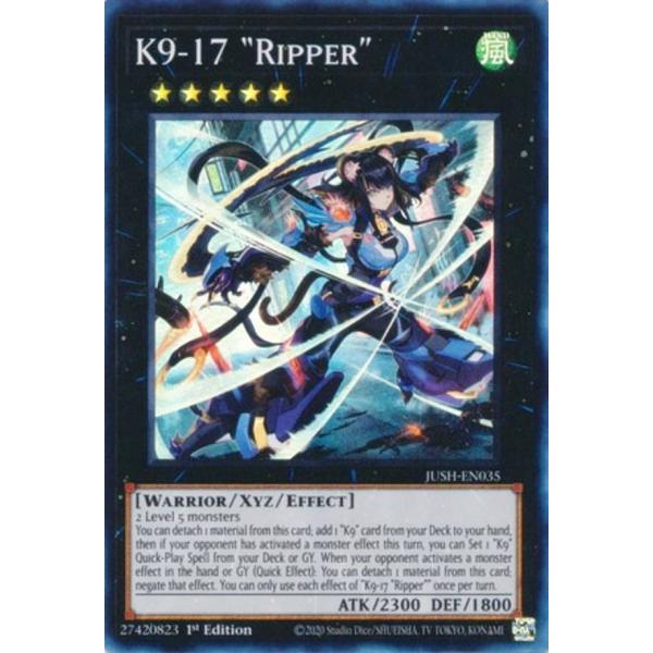 遊戯王 JUSH-EN035 K9−17号 “Ripper” (英語版 1st Edition