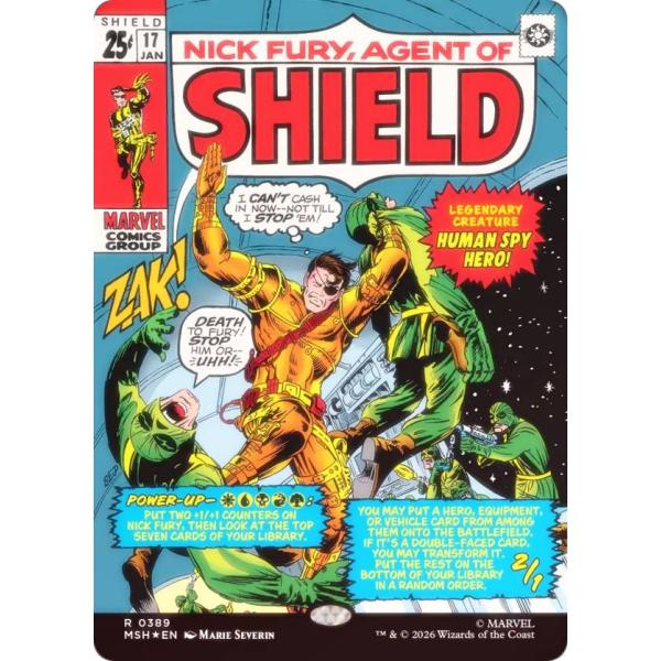 【FOIL/ボーダーレス版】マジックザギャザリング MSH EN 0389 S.H.I.E.L.D.のエージェント、ニック・フューリー (英語版 レア) (MTG)