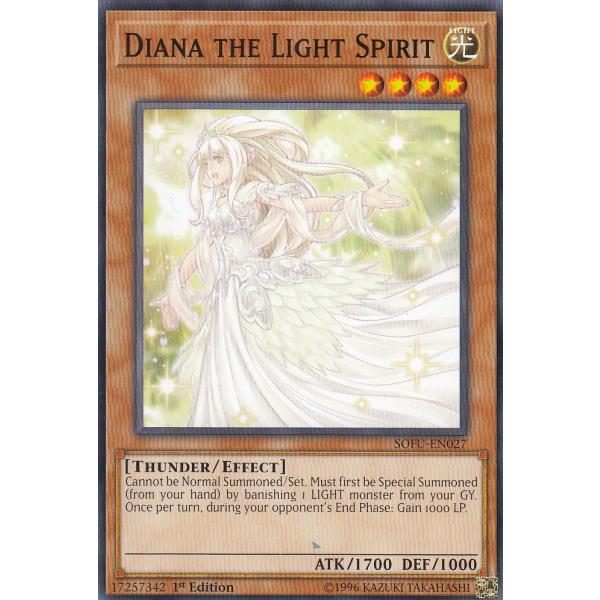 遊戯王 SOFU-EN027 光の精霊 ディアーナ Diana the Light Spirit (英語