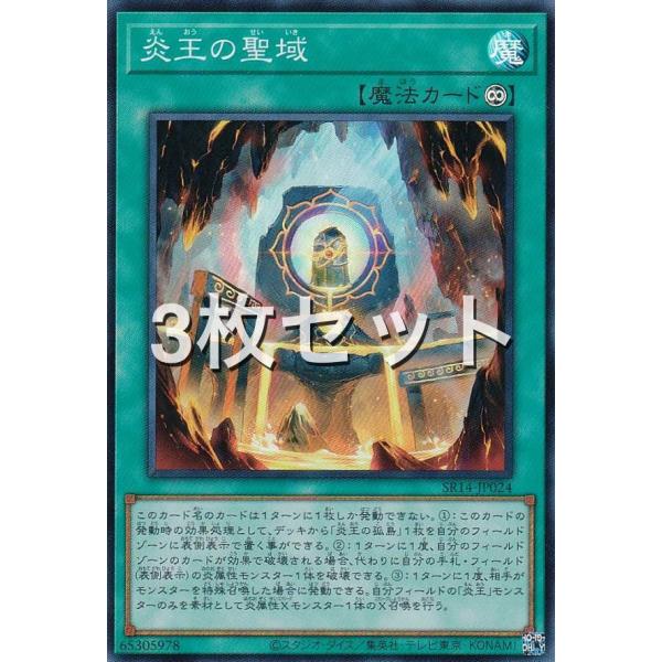 3枚セット】遊戯王 SR14-JP024 炎王の聖域 (日本語版 スーパーレア