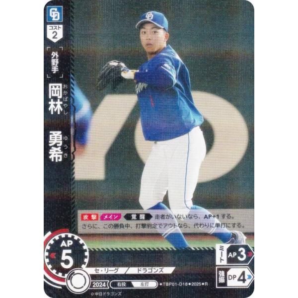ドリームオーダー TBP01-D18 岡林 勇希 中日ドラゴンズ (R レア