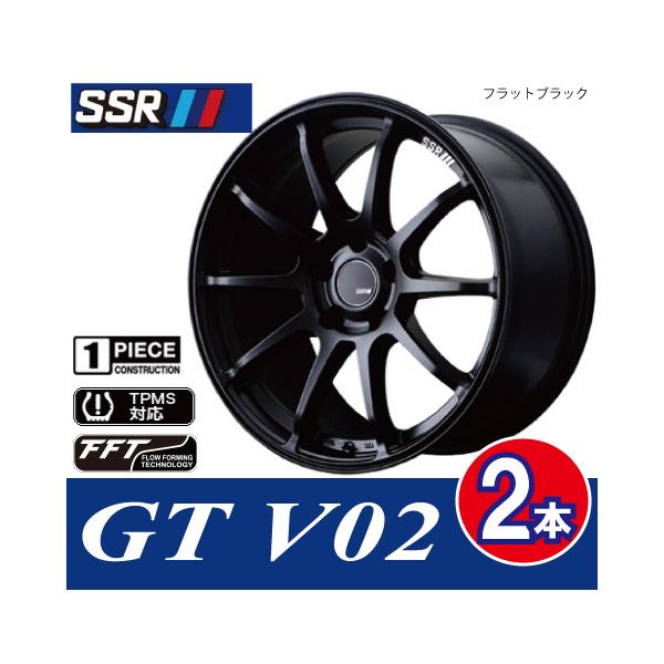 SSR 4本で条件付送料無料 2本価格 SSR GTV02 FBK 17inch 4H100 7J+42