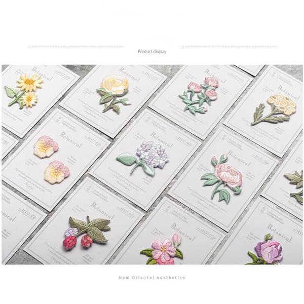 全14色 フラワー 花 草 薔薇 ローズ ワッペン バラ 刺繍 アップリケ