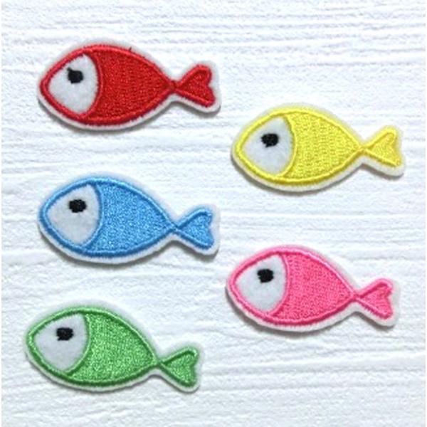 魚 サカナ さかな ワッペン 刺繍 アップリケ ミシン手芸 : LeaMalapua