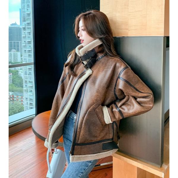 DOMA ライダースジャケット 新品未使用 ドマ DOMA レザー ムートン ライダース ジャケット ブルゾン 美