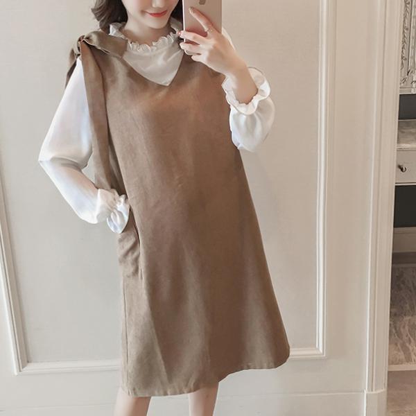マタニティ ワンピース リボン Vネック 膝丈 膝上丈 無地 シンプル 大きいサイズ カジュアル デイリー 授乳 妊婦服 産前 産後 春 秋 K0025 Leap リープ 通販 Yahoo ショッピング