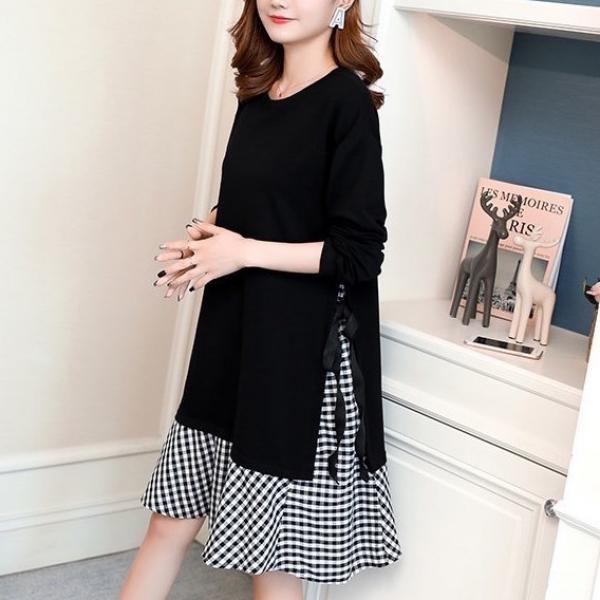 マタニティ ギンガム チェック ワンピース チュニック 大きいサイズ レイヤード 秋 冬 春 カジュアル デイリー デート K0038 Leap リープ 通販 Yahoo ショッピング