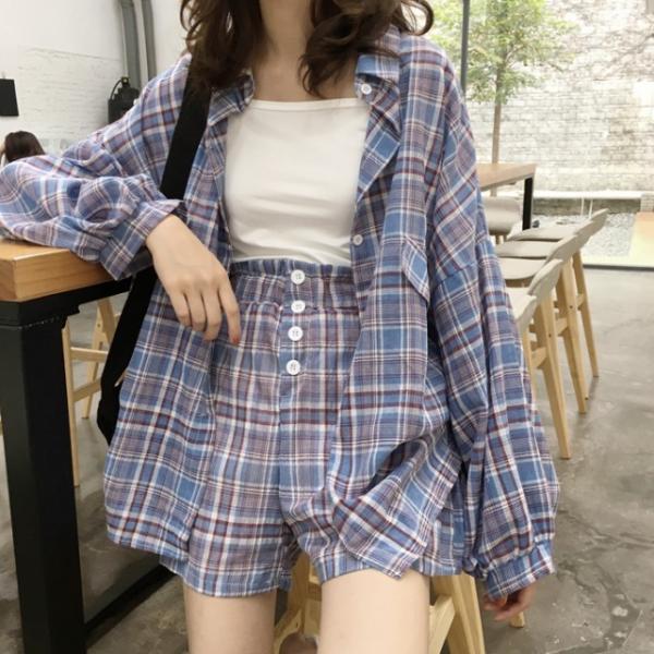 ☘春夏だね☘️ カジュアルパンツ　チェック柄♡Les Copain♡新品 チェック柄 パンツセット セットアップ レディース カジュアル