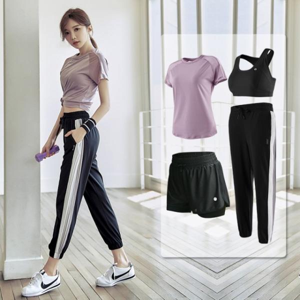 スポーツウェア レディース 4点セット トレーニングウェア ヨガウェア 上下セット フィットネス ジム 大きいサイズ おしゃれ Tシャツ パンツ スポーツブラ Ssb0122 Leap リープ 通販 Yahoo ショッピング