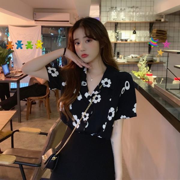 アロハシャツ 開襟シャツ 花柄 カーディガン レディース かわいい 青 ブルー ピンク レトロ 夏服 半袖 7分袖 薄手 カジュアルシャツ I5m6tawtoz ファッション Junoimportadora Com Br