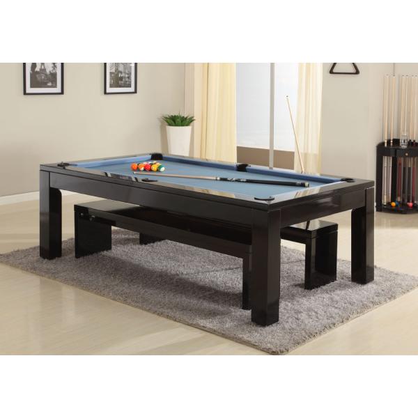 素材：ソリッドヨーロッパブナ仕上げ：ブラックピアノ　ニス塗りスレート（石板）：厚さ35mmポケット：ハンドツールドコードバンレザーラバークッション：VYLIN【サイズ】※数値は平均値でサイズにより多少異なります。7フィート外径 233x12...