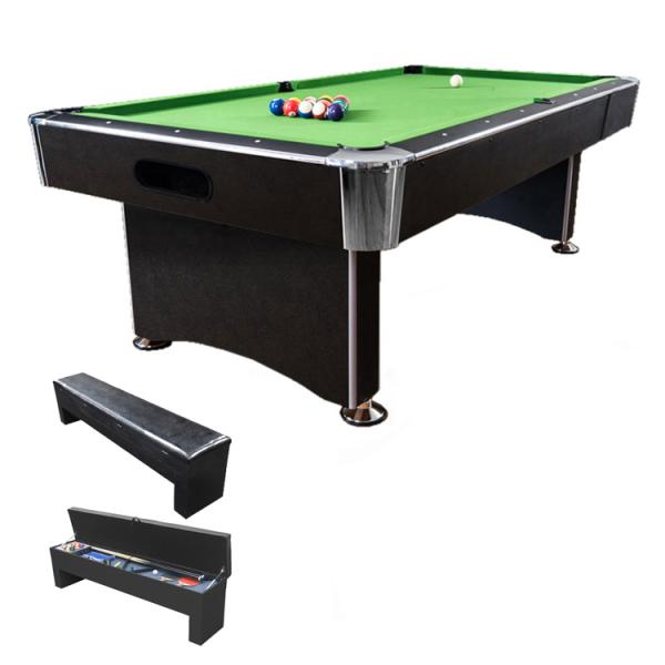 自宅、オフィス、集会場、レクリエーション施設に1台あると便利なおすすめ商品です。[ビリヤード台]サイズ  外径：213×122×81cm (梱包時：220×128×23cm)重量  108kg材質  ボディ内部：圧縮材、表面：化粧板　テーブ...