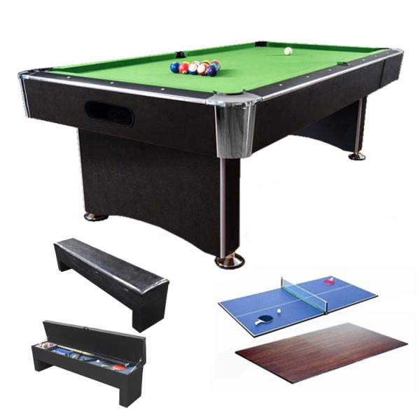 [ビリヤード台]サイズ  外径：213×122×81cm (梱包時：220×128×23cm)重量  108kg材質  ボディ内部：圧縮材、表面：化粧板　テーブルラシャ面：厚さ18mm MDF（中密度圧縮材）タイプ  ボールリターン（ボール...