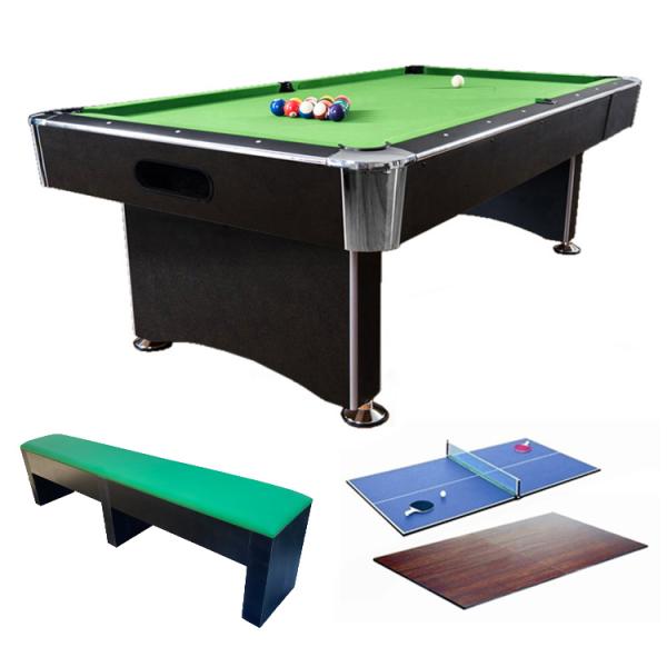 [ビリヤード台]サイズ  外径：213×122×81cm (梱包時：220×128×23cm)重量  108kg材質  ボディ内部：圧縮材、表面：化粧板　テーブルラシャ面：厚さ18mm MDF（中密度圧縮材）タイプ  ボールリターン（ボール...