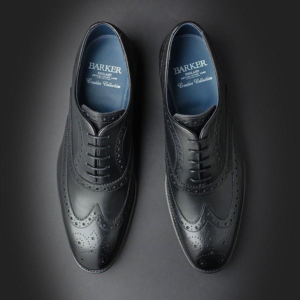 在庫限りセール Barker バーカー 英国製 Creative Collection ウィングチップ Jensen ジェンセン ブラックカーフ 紳士靴 革靴 本革 靴 Barker Jensen B レザーラウンドアバウト 通販 Yahoo ショッピング
