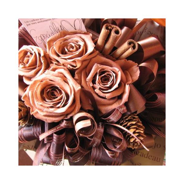 茶色バラ ブラウン系 大人かわいい ブラウン系のプリザーブドフラワー Buyee 日本代购平台 产品购物网站大全 Buyee一站式代购 Bot Online