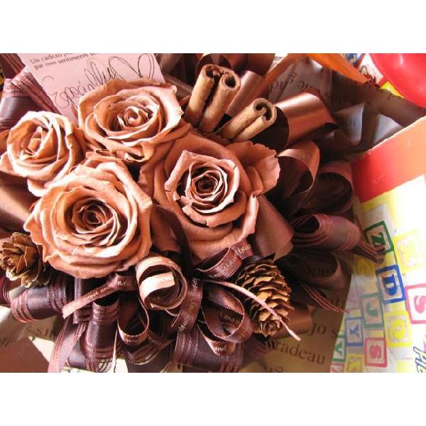 茶色バラ ブラウン系 大人かわいい ブラウン系のプリザーブドフラワー Buyee 日本代购平台 产品购物网站大全 Buyee一站式代购 Bot Online