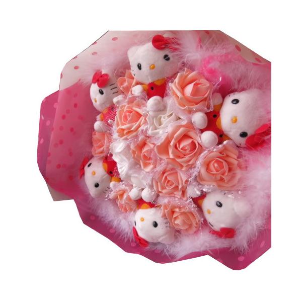 卒業祝い 花束 キティ ６個入り フラワーギフト　どこからみてもキティいっぱいの花束 フラワーギフト◆お花は造花ですのでずっと飾れる花束です♪仕入れや季節の関係で、お花の色・飾りetc 異なる場合がございます、ご了承下さい。◆お客様のご用途...