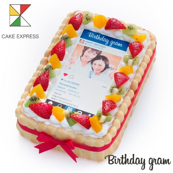 インスタグラム風写真ケーキ S フルーツ生クリーム 22 14cm フォトケーキ イラスト Buyee 日本代购平台 产品购物网站大全 Buyee一站式代购 Bot Online