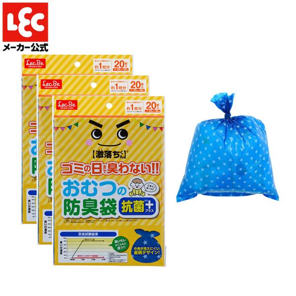 【商品説明】●7層フィルム構造でにおい漏れをブロック！ゴミ捨ての日までにおいを閉じ込めます。(※１)●抗菌機能付きなので、ゴミ箱の中での菌の増殖を抑制します。(※２)●中身が見えにくいブルー×星柄のデザインです。●0.02mmの薄手なので縛...