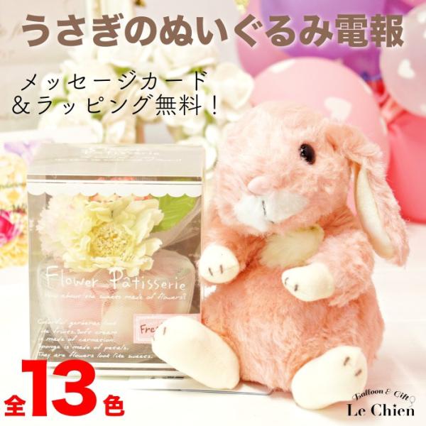 電報 結婚式 ぬいぐるみ電報 うさぎとお花のセット 誕生日プレゼント お祝い 祝電 フラワー ラッピング ぬいぐるみ ギフト 出産祝い 記念日 おしゃれ かわいい 1 Lechien 通販 Yahoo ショッピング