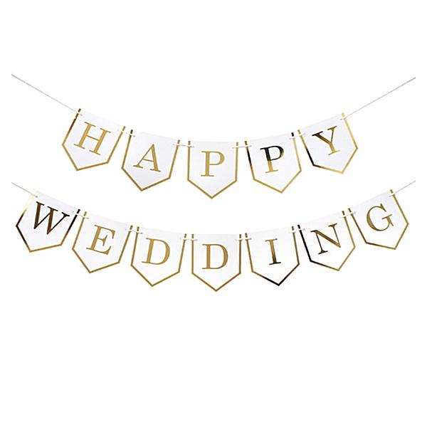 ガーランド Happy Weddingガーランド ハッピーウェディング のレターバナー 壁などに貼ってパーティーを可愛く飾り付けしませんか おしゃれ かわいい Hno Lechien 通販 Yahoo ショッピング