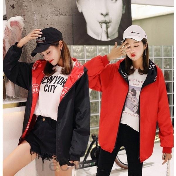 リバーシブル ジャンパー レディース マウンテンパーカー ナイロンジャケット ブルゾン レディース Pri Opiqw715 Leciel 通販 Yahoo ショッピング