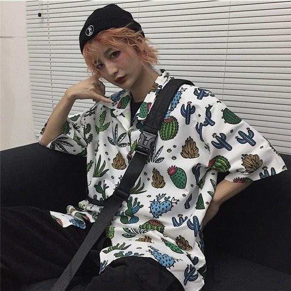 21新作原宿系 カジュアル ヴィンテージ レディースファッション 半袖 シャツ ブラウス カラフル 派手