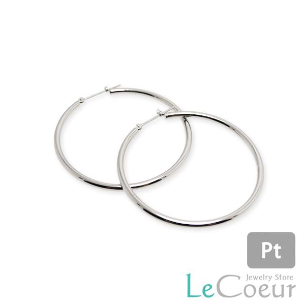 c*a様 pt900 フープピアス フープピアス Pt900 輪っか パイプピアス 2mm×40mm 大きい 両耳 定番
