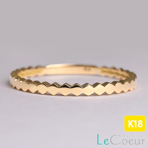 プチハニカムリング 18金YG かわいいファッションリング 18k プチハニカムリング 18金YG かわいいファッションリング 18k