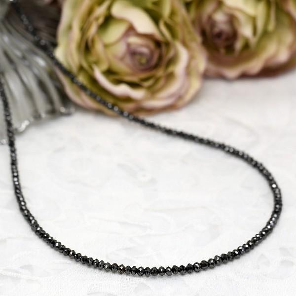 ブラックダイヤネックレス 天然ブラックダイヤモンドネックレス K18WG 11.25ct Black