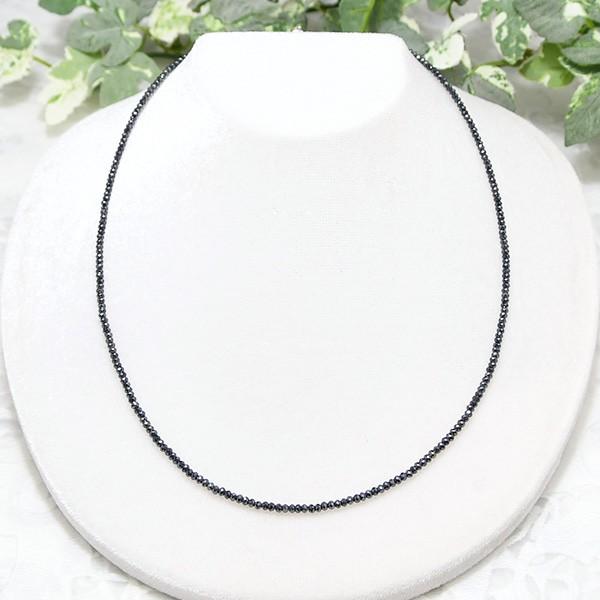 楽天市場】2連ブラックスピネルネックレス 約3mm 全長40cm