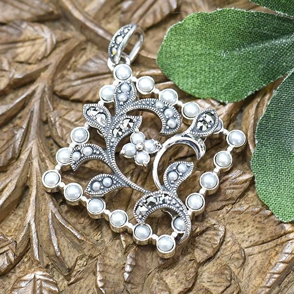 碌山バロックパール&シードパールペンダントトップ