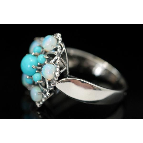 碌山 ターコイズ オパール リング シルバー925 碌山 ターコイズ