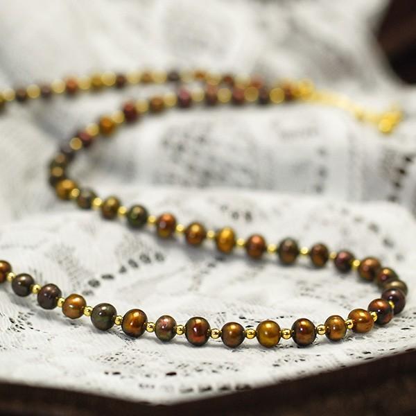 4 5 5mmブラウン淡水真珠ネックレス シックだけど華のあるチョコレートカラー ルコリエyahoo 店 通販 Yahoo ショッピング