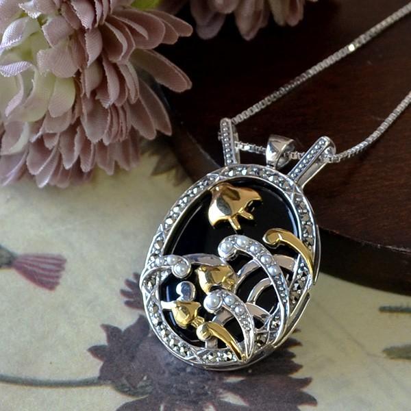 碌山 SVオニキスカエルブローチ ペンダントトップ SV925 未使用 2026年